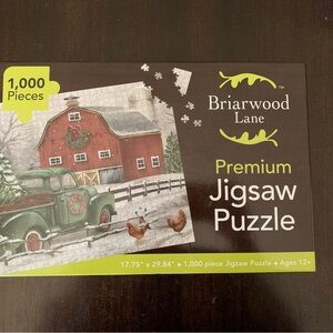 Premium 1,000-Piece Jigsaw Puzzle - Red Barn & Green Truck